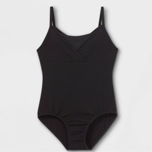 More than Magic black leotard. Size medium 7/8 with back cutout. Like new